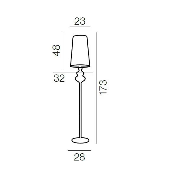 Stojace lampy -  Azzardo Retro lampa Baroco stříbrné