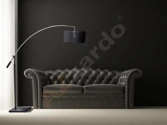 Stojace lampy -  Azzardo Retro stojací lampa Bianca chrom/černé