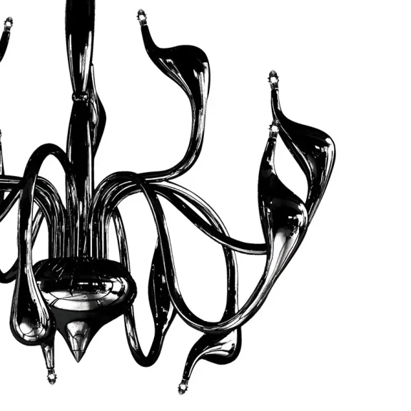 Lustre a závesné svietidlá -  Azzardo Designový lustr Snake 2 černé