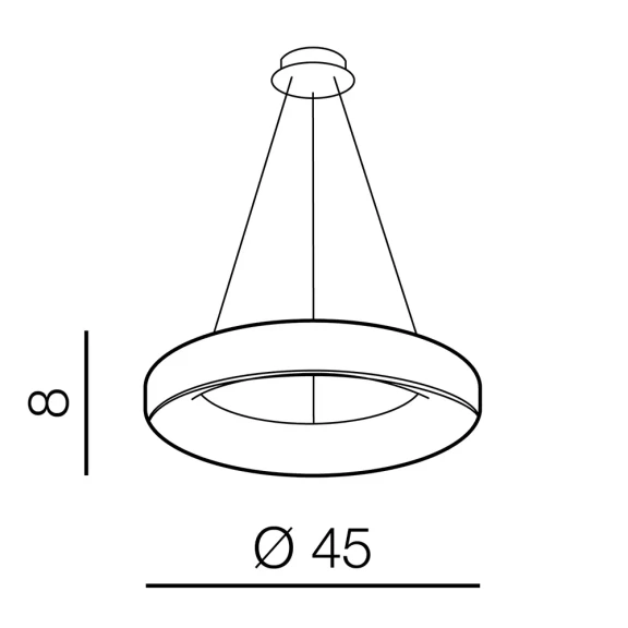 Lustre a závesné svietidlá -  Azzardo LED svítidlo Sovana 45 CCT bílé s dálkovým ovladačem