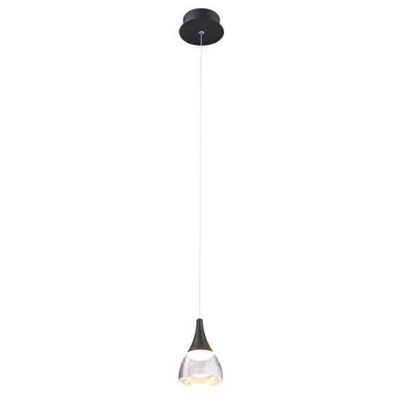Lustre a závesné svietidlá -  Azzardo LED svítidlo Dalmatia 1 černá