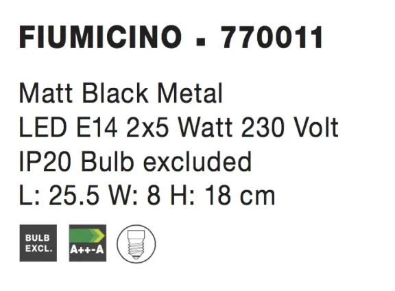 Bodové svetlá -  Novaluce Industriální bodové svítidlo Fiumicino A 255 černé