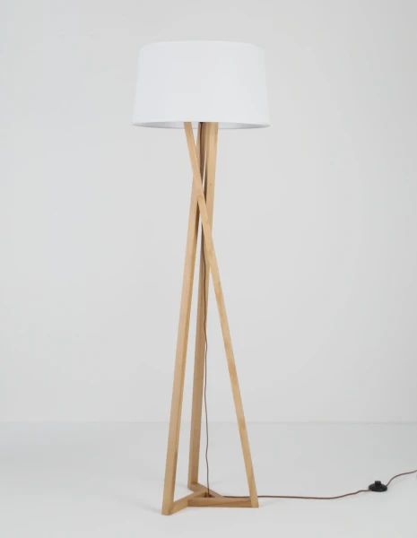 Stojace lampy -  Novaluce Dřevěná stojací lampa Salino B 50 Dřevo