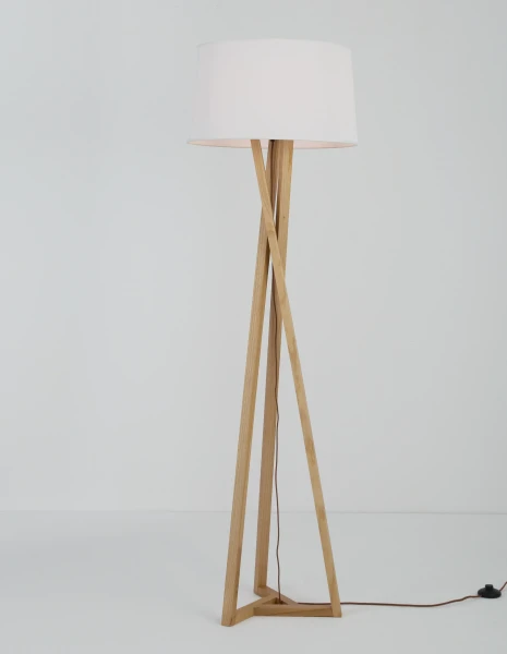 Stojace lampy -  Novaluce Dřevěná stojací lampa Salino B 50 Dřevo