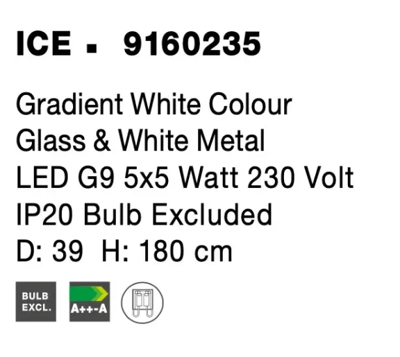 Lustre a závesné svietidlá -  Novaluce Retro lustr Ice 39 bílé