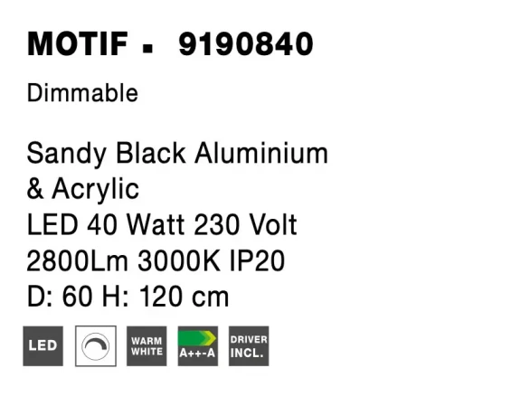 Lustre a závesné svietidlá -  Novaluce LED lustr Motif 60 černé