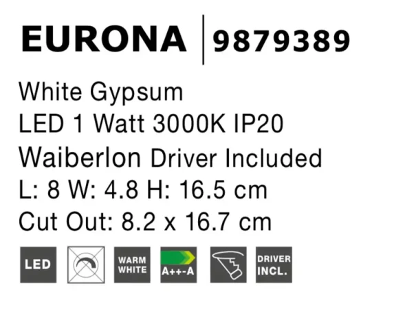 Orientačné svetlá -  Novaluce Podhledové svítidlo Eurona 3 bílé