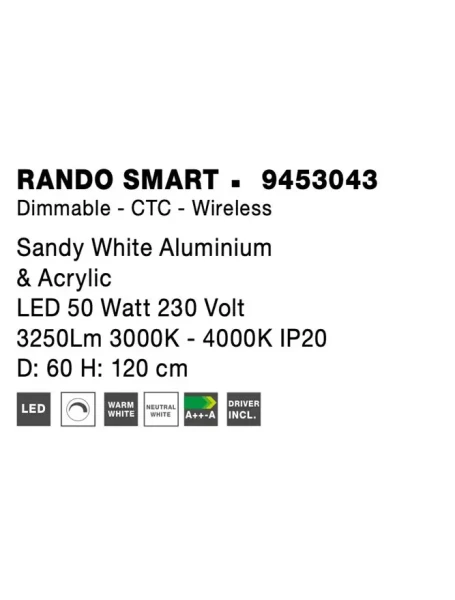 Lustre a závesné svietidlá -  Novaluce LED lustr Rando Smart 60 bílé