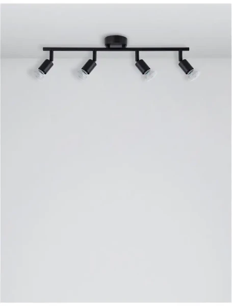 Bodové svetlá -  Novaluce Designové bodové svítidlo Gropius 51 černé