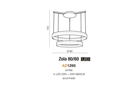 Lustre a závesné svietidlá -  Azzardo Designový lustr Zola