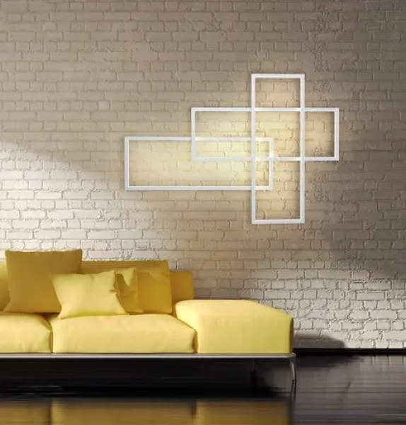 Nástenné svietidlá -  Azzardo LED nástěnné svítidlo Quadratus bílé