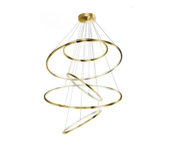 Lustre a závesné svietidlá -  Azzardo Luxusní lustr Wheel stmívatelný zlaté