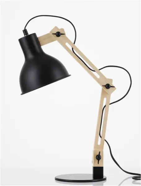Stolové lampy -  Novaluce Dřevěná stolní lampa Grou 41.3 černá