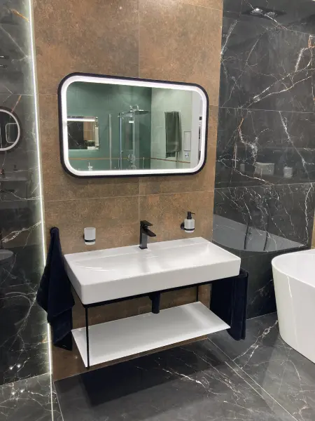 Zrkadlá do kúpeľne -  Gaudia Zrcadlo Mirel Black LED