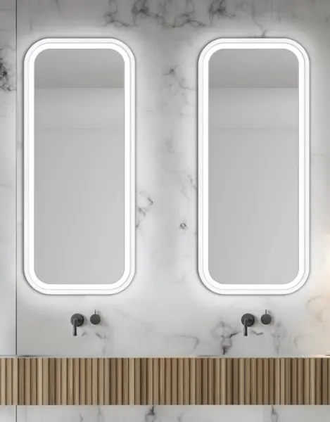 Zrkadlá do kúpeľne -  Gaudia Zrcadlo Mirel bílé LED