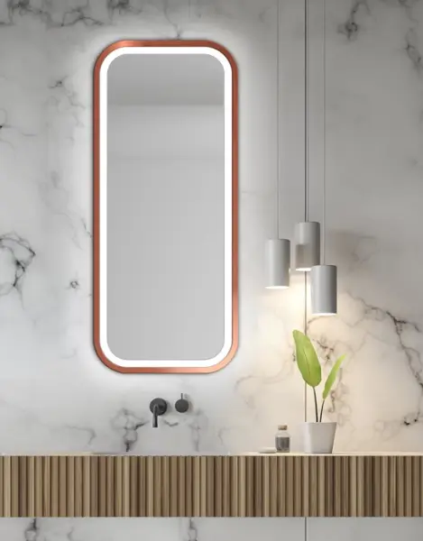 Zrkadlá do kúpeľne -  Gaudia Zrcadlo Mirel Copper LED