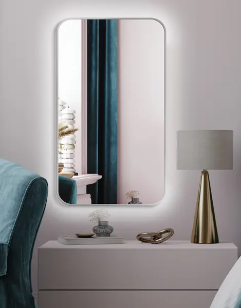 Zrkadlá do kúpeľne -  Gaudia Zrcadlo Mirel SLIM LED Ambient Silver