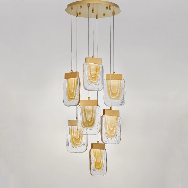 Lustre a závesné svietidlá - Novaluce Retro lustr Grani 48 zlaté