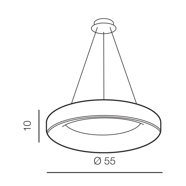 Lustre a závesné svietidlá - Azzardo LED svítidlo Sovana 55 CCT šedá s dálkovým ovladačem
