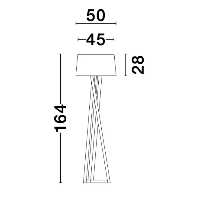 Stojace lampy - Novaluce Dřevěná stojací lampa Salino B 50 Dřevo