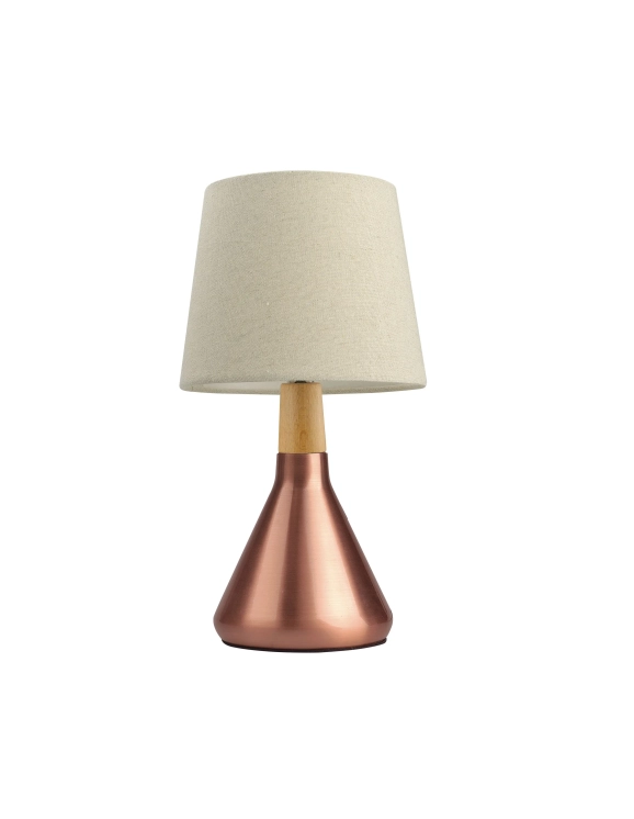 Stolové lampy - Novaluce Dřevěná stolní lampa Montes 20 Měděná