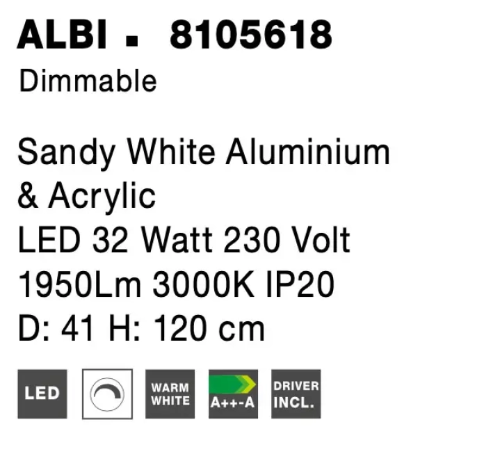 Lustre a závesné svietidlá - Novaluce LED lustr Albi 41 bílé