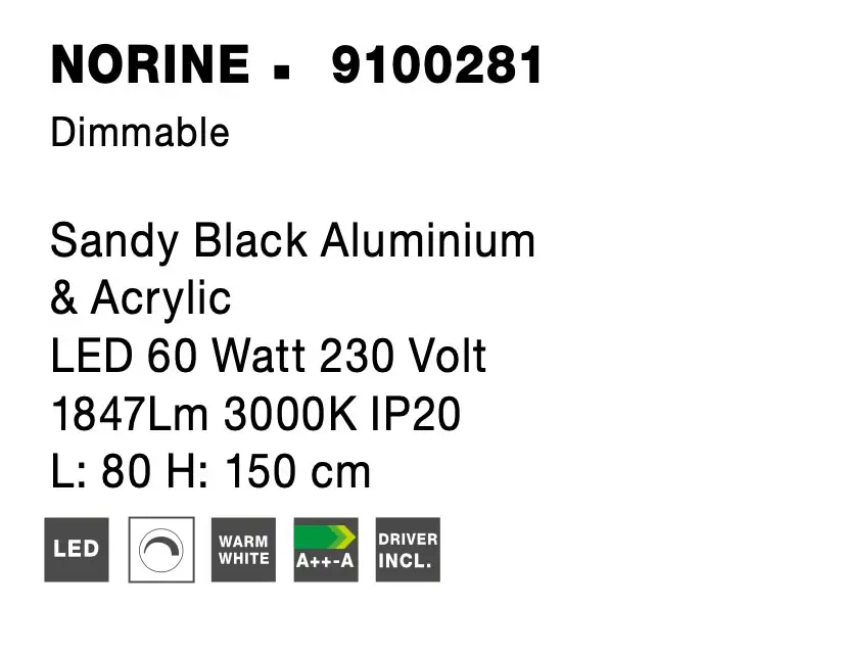 Lustre a závesné svietidlá - Novaluce LED lustr Norine 80 černé