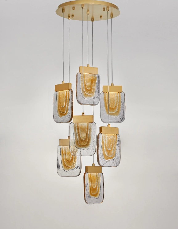 Lustre a závesné svietidlá - Novaluce Retro lustr Grani 48 zlaté
