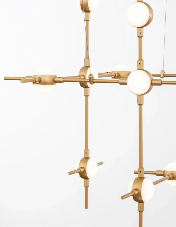 Lustre a závesné svietidlá - Novaluce LED lustr Atomo 106 zlaté