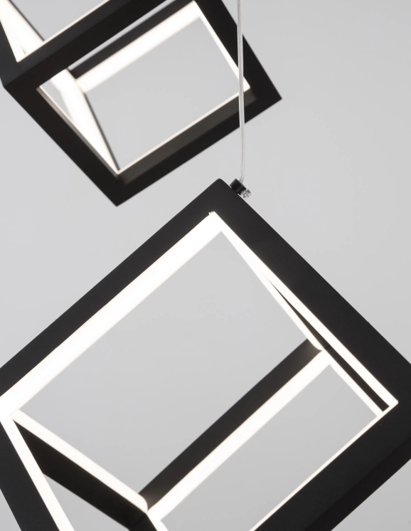 Lustre a závesné svietidlá - Novaluce LED lustr Gabbia 56 černé