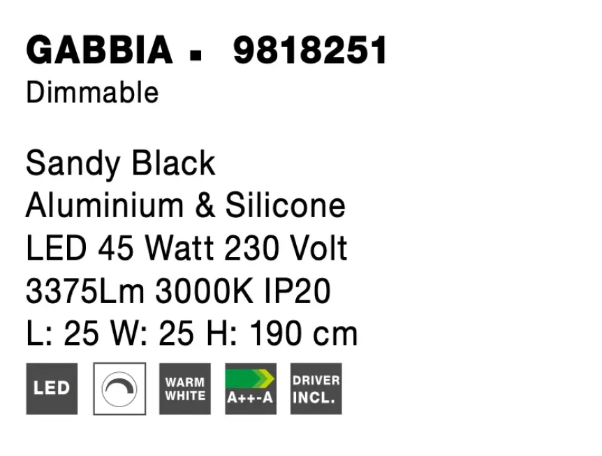 Lustre a závesné svietidlá - Novaluce LED lustr Gabbia 25 černé