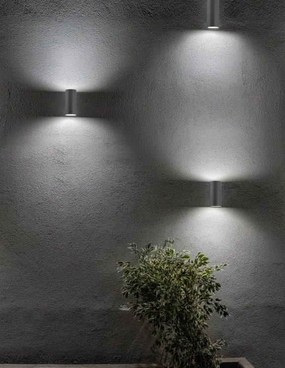 Vonkajšie nástenné svietidlá - Novaluce Venkovní zahradní svítidlo Nero A 7 Tmavě šedé
