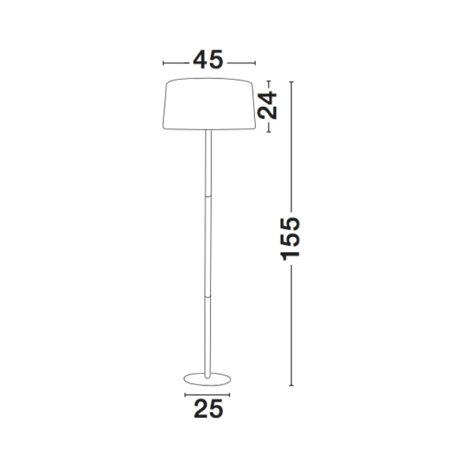 Stolové lampy - Novaluce Dřevěná stojací lampa Arrigo