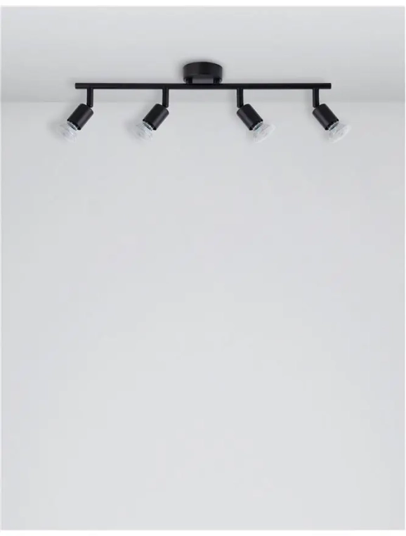 Bodové svetlá - Novaluce Designové bodové svítidlo Gropius 51 černé