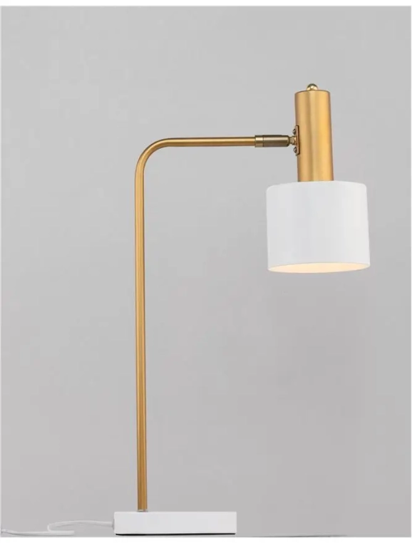 Stolové lampy - Novaluce Rustikální stolní lampa Paz bílé