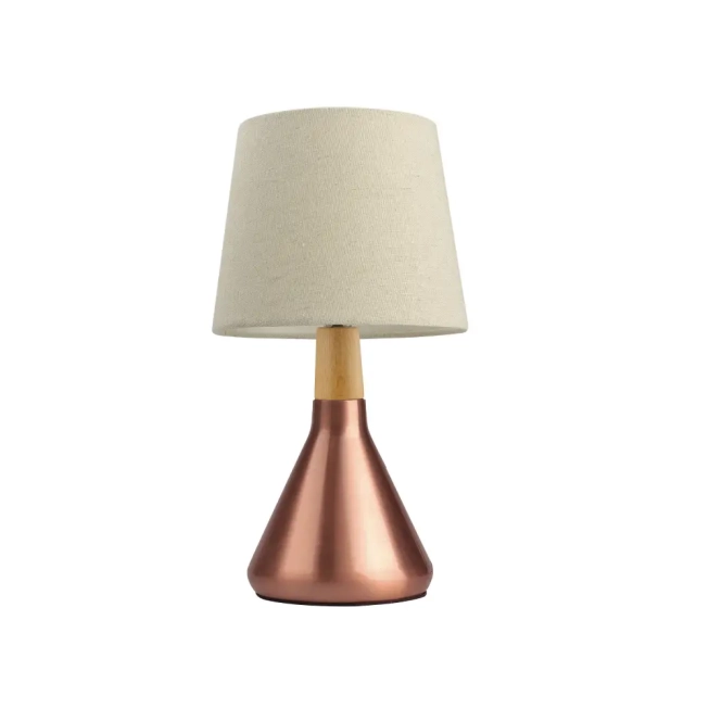 Stolové lampy - Novaluce Dřevěná stolní lampa Montes 20 Měděná