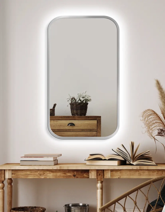 Zrkadlá do kúpeľne - Gaudia Zrcadlo Mirel LED Ambient Silver