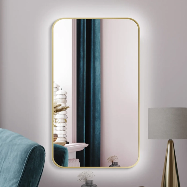 Zrkadlá do kúpeľne - Gaudia Zrcadlo Mirel LED Ambient Gold