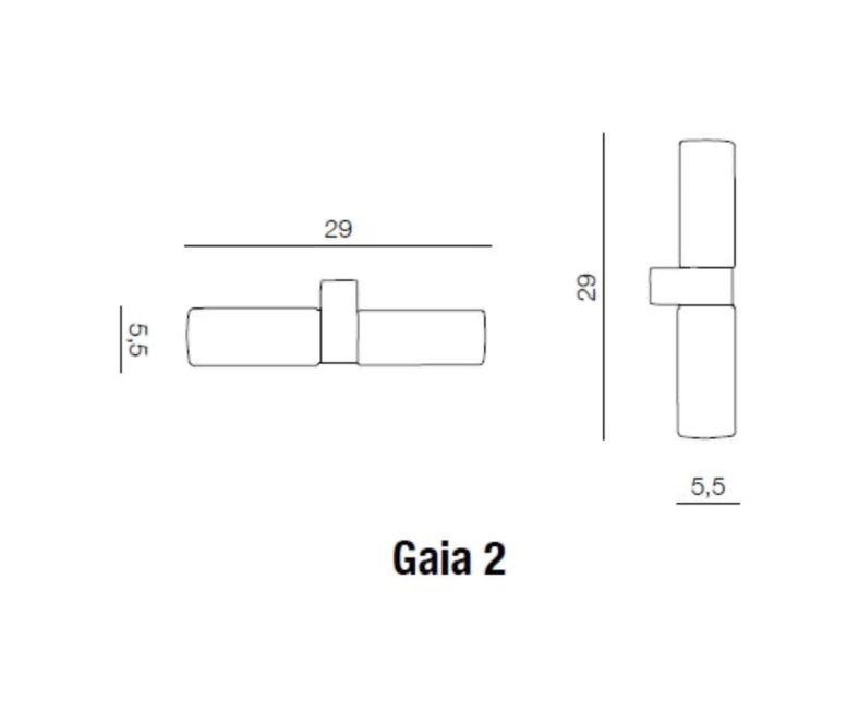 Nástenné svietidlá - Azzardo Designové nástěnné svítidlo Gaia 2