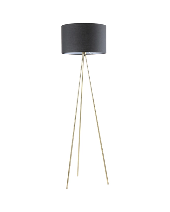 Stojace lampy - Zumaline Designová stojací lampa Cara černá