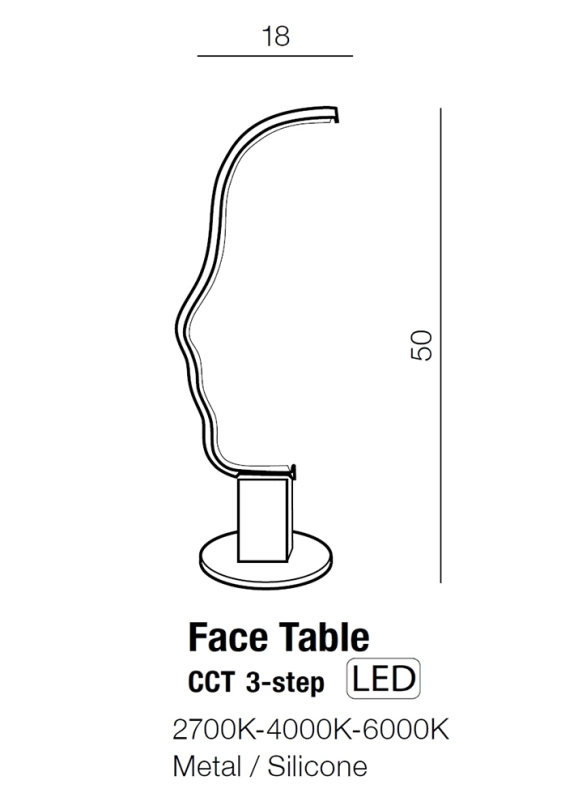 Stolové lampy - Azzardo Designová stolní lampa Face